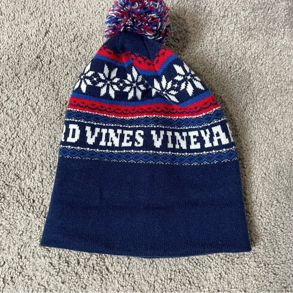 Vineyard‎ Vines Tailgate Pom Pom Knit Beanie unisex one size